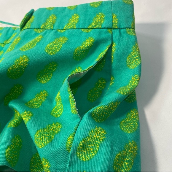 J. Crew green yellow pineapple shorts.Size 4 - Picture 8 of 9